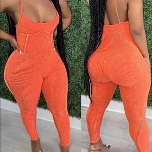 Ribbed corset jumpsuit